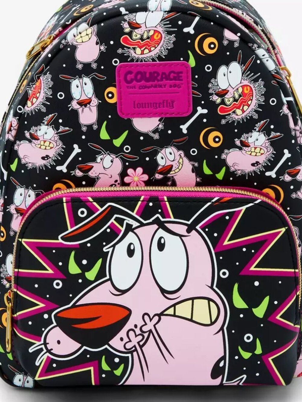 Loungefly: Mini Backpack - Courage The Cowardly Dog Cartoon Network (NEW W/TAG)